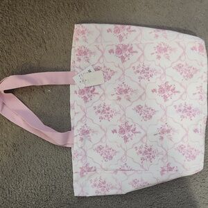 Delphine Floral Bow Pink Tote Bag TJMaxx